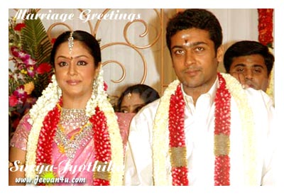 Actors Actress Wedding Photos on Mr Surya Ms Jyothika Tamil Actor Actress Wedding Photo Gallery