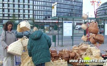 My friend Pirkko Jokela at the Main Market