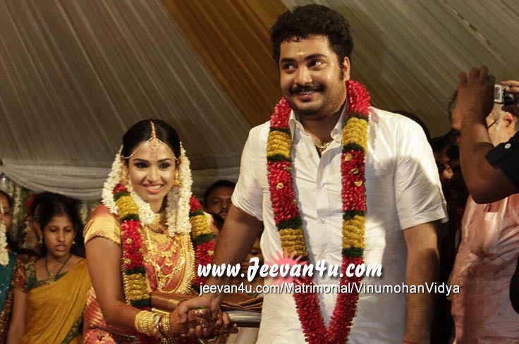 Vinu Mohan Vidya Marriage Photos Actor Wedding Malayalam Actor Vinu Mohan Wedding Photos